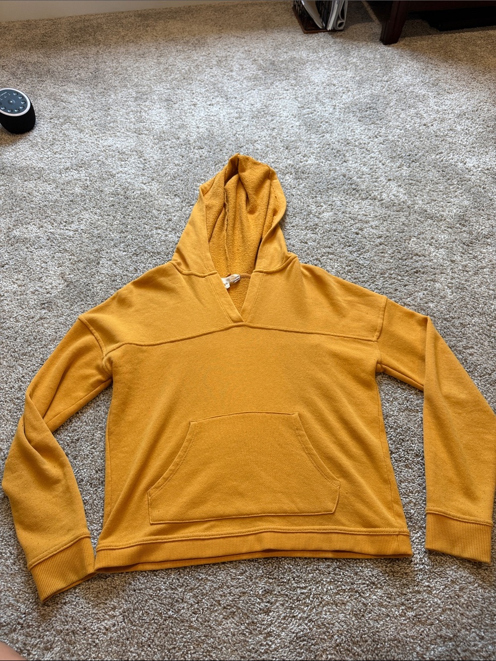 Pink Rose Mustard Yellow Hooded Sweatshirt